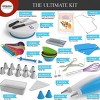 100Pcs Cake Decorating Supplies Kit - Cake Turntable Set with 48 Icing Piping Tips, 20 Disposable Pastry Bags, 2 Couplers, Baking Tools for Beginners - 2 of 4