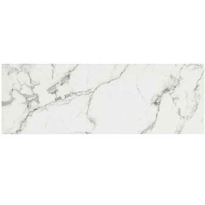Transitional Grey Marble Top Console Table with Black Frame
