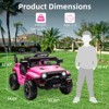Ride On Truck for Kids, 12V Battery Powered Toy Car with Remote Control, Spring Suspension, LED Headlight and Music, Toddler Electric Vehicles for 3+ - 4 of 4
