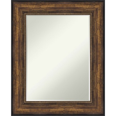 Amanti Art Ballroom Bronze Petite Bevel Bathroom Wall Mirror 31.5 x 25.5 in.