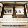 Greenstell Upholstered Lift Storage Bed with LED Lights & Charging Station, Modern Platform Bed, Heavy Duty Wooden Slats - 4 of 4