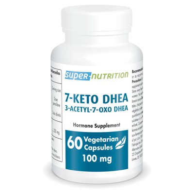 SuperSmart 7-Keto DHEA 100mg - Advanced DHEA Metabolite Supplement | Non-GMO & Gluten Free - 60 Vegetarian Capsules