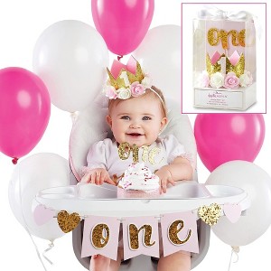 Kate Aspen Gold Glitter 1st Birthday Décor Kit | 00233NA - 1 of 4