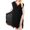 HAPPY BAY Women's Summer Vacation Beachwear Swim Suit Loose Bathing Suit Swim Beach Cover-up Dress Robe X-Large-XX-Large Black Solid - 3 of 4