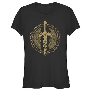 Juniors Womens Nintendo The Legend of Zelda: Tears of the Kingdom Master Sword Icon T-Shirt - 1 of 4