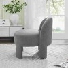 CAVINAS Loop Yarn Accent Chair with Mid-Height Curved Back,Modern Upholstered Living Room Chairs,Reading Chairs for Living Room - 4 of 4