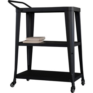 Vynxaria Industrial 3-Tiered Metal Dining Cart with Swivel Wheels for Easy Mobility - 1 of 4