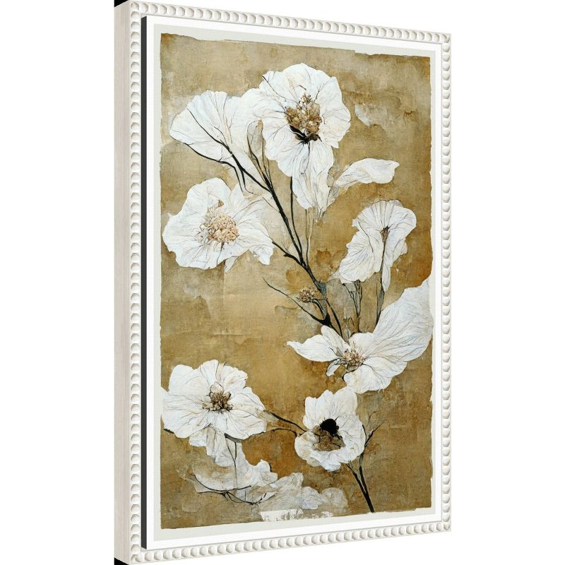 16&#34;x23&#34; White Dry Flowers by Treechild Framed Canvas Wall Art Print White - Amanti Art, 3 of 11
