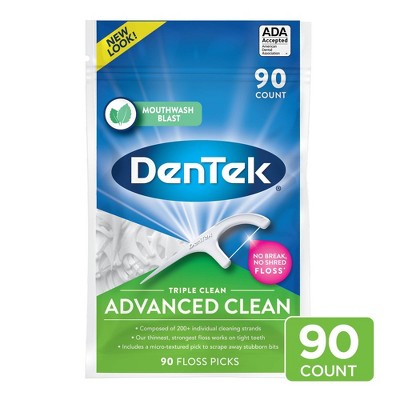 DenTek Triple Clean Advanced Clean Floss Picks  - 90ct