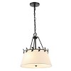 Samora 3 Light 15" Pendant - PND4176 - White/Black - Safavieh - 2 of 4
