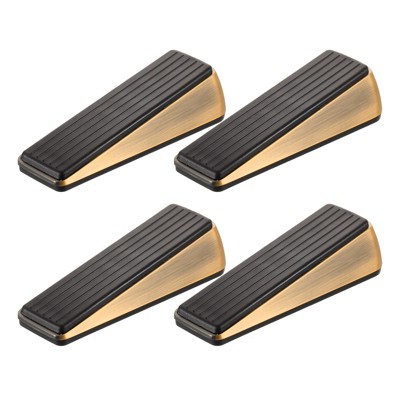 Unique Bargains Home Hotel Anti-Slip Design Zinc Alloy PVC Soft Door Stop 4 Pcs
