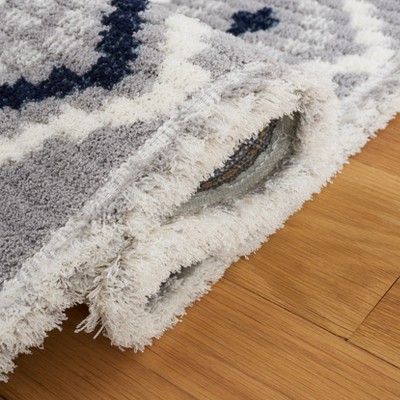 Marrakesh Gray and Light Gray Synthetic Square Area Rug