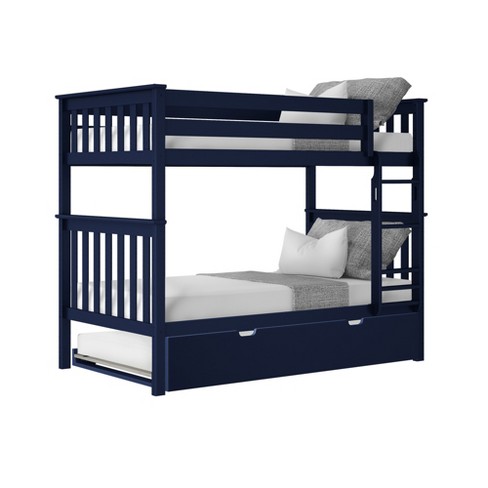 Max Lily Twin Over Bunk Bed With, Navy Blue Bunk Beds Twin Over Full