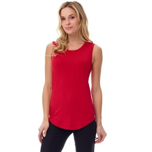 Rekucci Women's Soft Jersey Knit Sleeveless Tank Top – Casual & Versatile Everyday Wear - 1 of 3