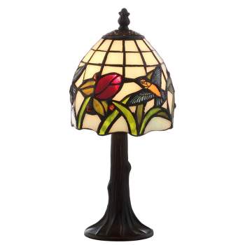 JONATHAN Y Hummingbird Tiffany-Style LED Table Lamp