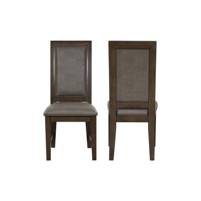New Classic Furniture, Cityscape Dining Chair-Walnut (Set of 2)