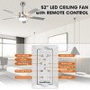 Parrot Uncle 52" Modern Chrome LED Ceiling Fan with Light and Remote - 3 of 4