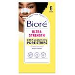 Biore Witch Hazel Ultra Deep Cleansing Pore Strips, Blackhead Removing, Oil-Free, Non-Comedogenic - 6ct