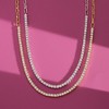 Ross-Simons 2.00 ct. t.w. Diamond Tennis Paper Clip Link Necklace in 18kt Gold Over Sterling - 3 of 4