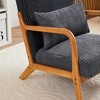 Vynxaria Beige Cotton - Filled Modern Accent Chairs with Armrests & Cushions, Ideal for Living Room & Bedroom - 4 of 4