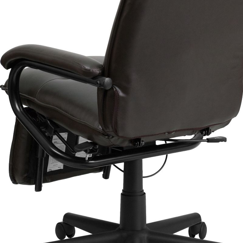 Flash Furniture High Back LeatherSoft Executive Reclining Ergonomic Swivel Office Chair with Arms, 5 of 11