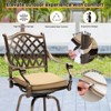 Karl Home | 50 in. Cast Aluminum Outdoor Swivel Bar Stools (Set Of 2) - 2 of 4