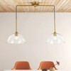 Rennnsan Mevrelle 36"W 2-Light Dome Linear Glass Modern Dimmable Kitchen Island Pendant in Gold - 2 of 4