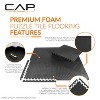 CAP 0.5" Interlocking EVA Foam Exercise Mat 24"x24"x0.5" - Black 4pk - 3 of 4