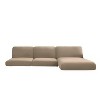 Sure Fit Hampstead Stretch Velvet Large Sectional Cushion Cover Brown: Pet Friendly, Machine Washable Slipcover - 2 of 4