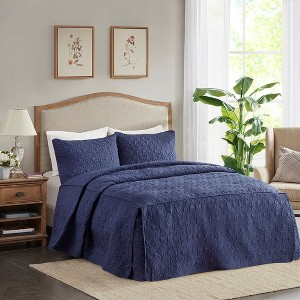 Sapphtopaz Bedding Quilt Set Comforter Set Traditional Split Corner Pleated All Over Quilted Bedspread Set 3 Piece - 1 of 4