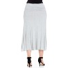24seven Comfort Apparel Women's Elastic Waist Maxi Skirt - 3 of 4