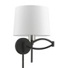 Livex Lighting 1 - Light Wall Light in  Black/Brushed Nickel - 2 of 4