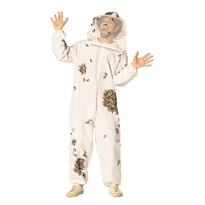 Imposta Adult General Sizing Beekeeper Halloween Costume Jumpsuit - White One Size Fits Most