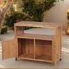 APRILSOUL 42.00"Wooden Patio Bar Table Set with Storage, Buffet Cabinet Sideboard for Outdoor and Indoor - 3 of 4