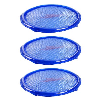 Solar Sun Rings UV Resistant Above Ground Inground Swimming Pool Hot Tub Spa Heating Accessory Circular Heater Solar Cover, Blue (3 Pack)