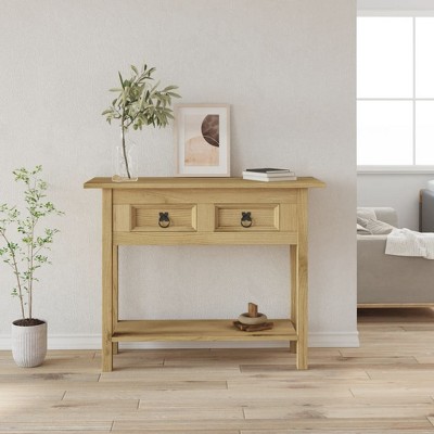 vidaXL Console Table Mexican Pine Corona Range 36.6"x13.6"x28.7"