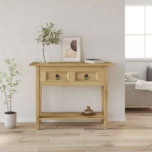 vidaXL Console Table Mexican Pine Corona Range 36.6"x13.6"x28.7" - 1 of 4