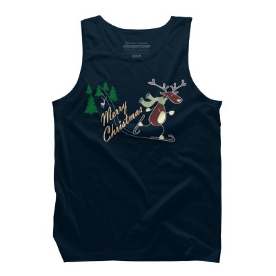 Men's Design By Humans Christmas Reindeer for darks By ozdilh Tank Top