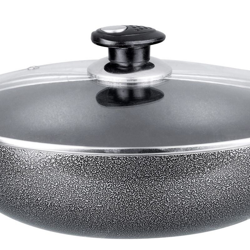 Brentwood Aluminum Non-Stick 11 Inch Wok with Lid in Black, 4 of 6