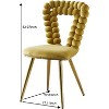 PAGED  Set of 2  Modern Iron Frame Dining Chairs with Plush Cushions & Hairpin Legs,Armless Chairs for Kitchen,Living Room - 3 of 4