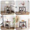Nasitip 2-Tier End Table, Small Side Table, Nightstand with Storage Shelf, Narrow Side Table for Small Spaces - 3 of 4