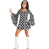 HalloweenCostumes.com Women's Shimmering Silver Queen Disco Halloween Costume | Groovy 70s-Inspired Outfit for Themed Events - 3 of 3