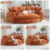 AENKYO 81.1" Cloud Couch Sleeper Indoor Lazy Sofa, Oversized Round Deep Seat Chaise Lounge Chair with 14 Pillows for Living Room - 4 of 4