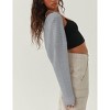 Women Open Front Cardigan For Women Long Batwing Sleeve Knitted Bolero Shrugs Casual Sweaters - 4 of 4