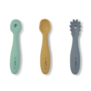 SARO Set of 3 Silicone Training Spoons: Evolutionary Self-Feeding Utensils for Baby-Led Weaning - 1 of 4