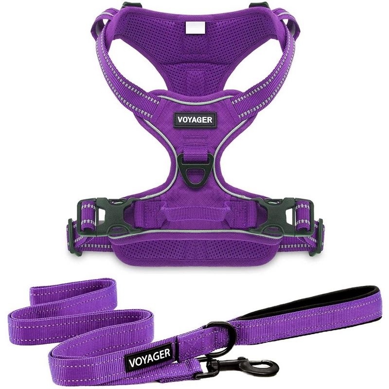 Voyager Dual-Attachment No-Pull Dog Harness with 6ft Leash Combo , 1 of 6