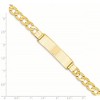 Black Bow Jewelry Men's 14k Yellow Gold Solid Curb I.D. Bracelet, 8 Inch - 4 of 4