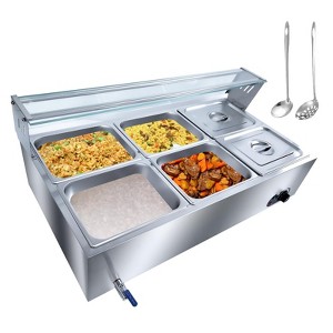 Commercial Food Warmers for Parties Buffet,6 Pans Stainless Steel Electric Buffet Servers and Warmers for Buffet, Catering, Parties and Restaurants - 1 of 4