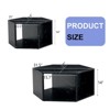 FONTOI Hexagonal Coffee Table Set of 2 with Multi-hole Design, Floor Mount Side Table for Living Room Bedroom, Black, 21.6"*14"*25" - 3 of 4