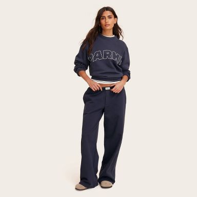 Women's High-Rise Boxer Sweatpants - Parke x Target Navy Blue XS